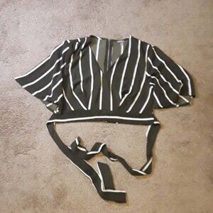 Charlotte Russe Sz Large Cropped Top Tie Belt Pirate Caribbean Resort Genie Alad